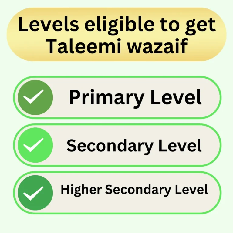 Education Levels eligible to get Benazir Taleemi Wazaif 2024 image